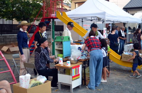 無料かき氷風景