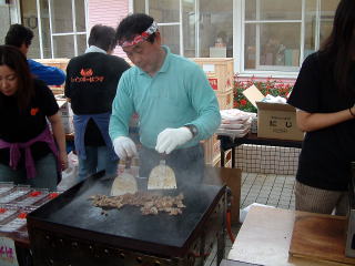 焼きそば作り